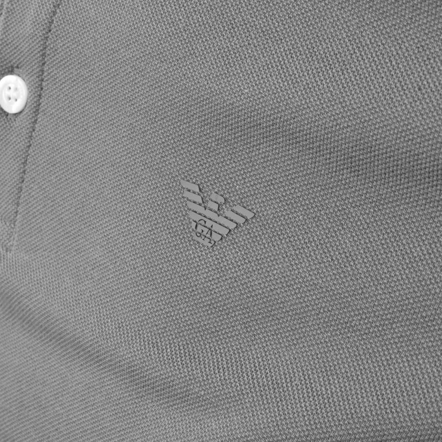 Alternative Image for ProductEmporio Armani Short Sleeved Polo T Shirt Grey3